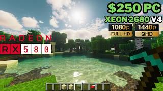 Minecraft 1.21 On A $250 Gaming PC | Xeon E5 2680 V4 + RX 580 8GB (2048SP) | 1080P - 1440P Benchmark