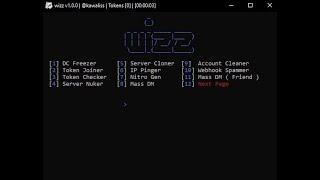 Wizz V1.0.0 | Short Preview | Discord Multi Tool |