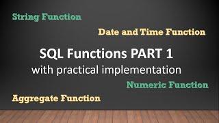 SQL built-in Functions with practical implementation | Part 1 | Single row | TechnonTechTV