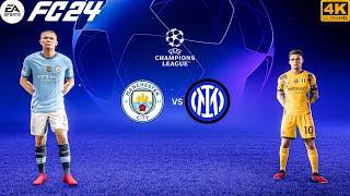 FC 24 - Manchester City Vs Inter - Ft. Haaland | UEFA UCL 24/25 Match | [ 4K60] HDR