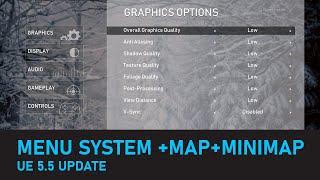 Unreal Engine 5.5 - Menu System + Maps and Mini Map System Update