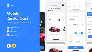 UI Design Rent Car App in Figma - UI Speed Design | Week - 14