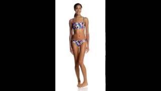 Speedo Flipturns Geo Playtime Printed Two Piece Bikini Swimsuit Set | SwimOutlet.com