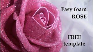 Foam flowers tutorial. How to make Wall hanging.  DIY Glitter Foam sheet craft ideas. Foamy