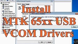 How to Install MTK VCOM Drivers On Windows 7 (32bit&64bit) Download mtk vcom preloader driver