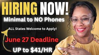 Minimal to NO Phone Remote Jobs Hiring Now! ALL State Options