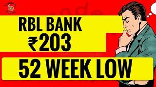 rbl bank share news | 52 week low पे ! क्या ₹200 तोड़ेगा ?