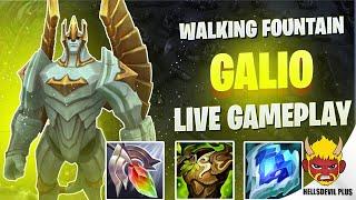 Trying Walking Fountain Galio - Wild Rift HellsDevil Plus Gameplay