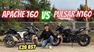 New Pulsar N160 E20 vs Apache 160 4V Comparison | Which one to buy  |