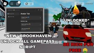 *NEW* Brookhaven Unlock All GAMEPASS Script | Yin Hub Gui  Fluxus,Hydrogen,Delta,Arceus X Mobile