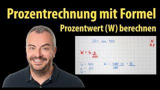 Percentage calculation with formula - calculate percentage value (W) | Lehrerschmidt