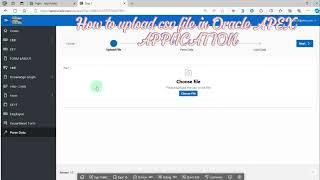 How to upload CSV file in Oracle APEX Application