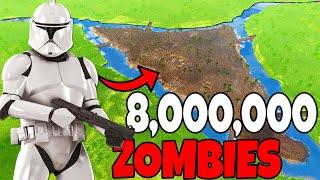 Clone Army Island Fortress Surrounded by 8 MILLION ZOMBIES!? - UEBS 2: Star Wars Mod