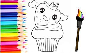 как нарисовать кексик поэтапно /How to draw a cupcake step by step