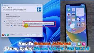 How To Remove Jailbreak Rootful (Delete Sileo, Cydia) iPhone 8/8+/X - iOS 16.7.10