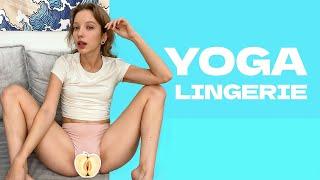 [4K] TRANSPARENT YOGA | NO BRA & NO PANTIES | OPEN LEGS