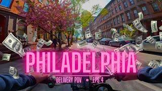 DELIVERING FOR UBER EATS IN PHILADELPHIA | ON AN E-BIKE | POV | SLOW TUESDAY| EPS 4