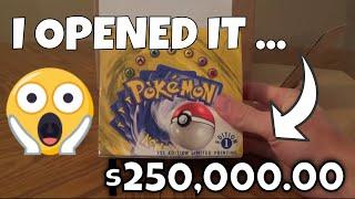 I Opened MY $250,000.00+ Pokemon Booster Box ... (Base Set 1ST EDITION)