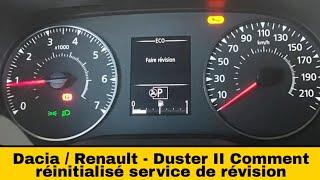 Dacia Duster II : comment réinitialiser le témoin de révision | كيف تطفئ لمبة الزيت | oil Reset