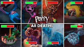 ALL Bosses Deaths Comparison With Healthbars - Poppy Playtime: Chapter 1, 2, 3, 4