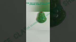 Feng Shui Natural Crystal Stone Laughing Buddha Pendant