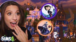 Building Houses for CORALINE and THE NIGHTMARE BEFORE CHRISTMAS in the Sims 4 - Part 2.5