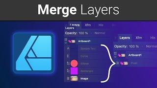 Affinity Designer 2.5 How to Merge Layers?