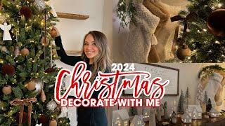 NEW 2024 CHRISTMAS DECORATE WITH ME // DECORATING FOR CHRISTMAS // COZY NEUTRAL CHRISTMAS DECOR