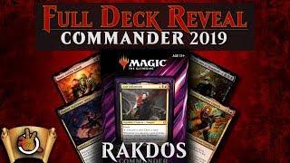 RAKDOS MADNESS “Merciless Rage” Full Deck Reveal I Commander 2019 I Magic: the Gathering EDH