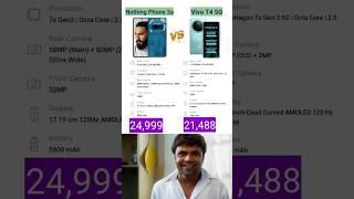 Nothing Phone 3a Vs Vivo T4 5G | Comparison #sbtech #smartphone #tech #vivo #shorts