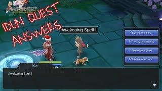 Awaken Ritual Talk To Idun Quest Answers - Ragnarok M Eternal Love