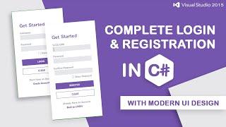 How to Create Complete Login and Registration System (Multiple Accounts) in C# 2020 | C# Tutorial