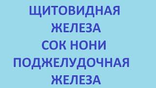 щитовидная железа. сок нони. поджелудочная железа