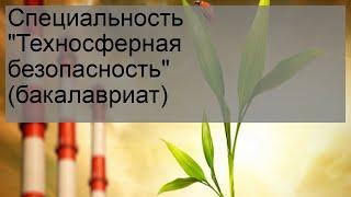 Специальность 'Техносферная безопасность' (бакалавриат)