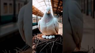 The Story Of  a Pigeon Who Makes  a Nest on a Train #ai #pigeon