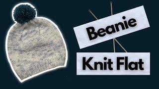 Beanie Knit Flat | Step-By-Step Knitting Tutorial | Free Pattern| Knitting House Square