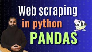 Web scrapping using pandas library in python for table import