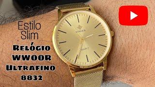 Relógio WWOOR Ultrafino 8832 Estilo Slim