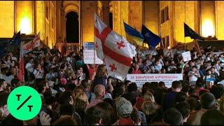 Thousands of Georgian Protesters Try to Storm Parliament