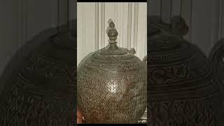 antient kettle n tray#a sip of history:#worn by time,rich with stories-the elegance of a bygone era"