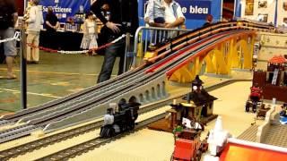 LEGO city train TGV 10233 - horizon express running - Model Rail 2014 - crash TGV