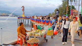 Street Food Tour During Sea Festival in Kampot Province, Cambodia, Best Street Food Compilation #2