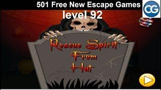 [Walkthrough] 501 Free New Escape Games level 92 - Rescue spirit from hut - Complete Game