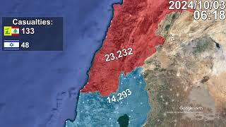 Israeli invasion of Lebanon: First Week Mapped using Google Earth