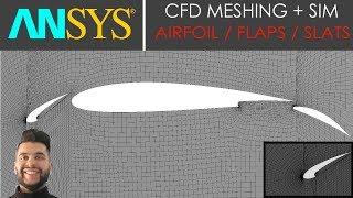 Aerodynamics: CFD Meshing Tutorial of Airfoil with Deployed Flap / Slat (ANSYS Fluent & SolidWorks)