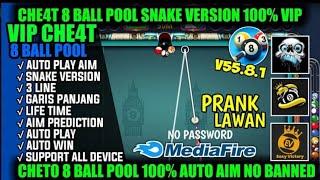 (Snake Cheto) 8 ball pool Mod apk 55.8.2 Gameplay 2024 Vip Unlocked All Tables Autoplay | Easy•