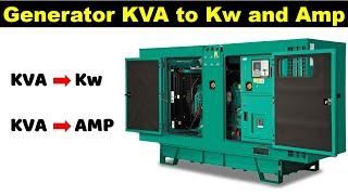 Load Calculation of a Generator From KVA to Kw and Amp | Interview Question @ElectricalTechnician