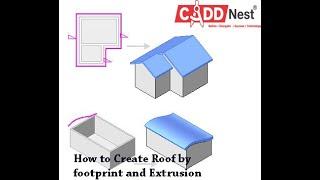 How to Create Roof by footprint and Extrusion - CADD Nest