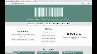 Build Barcode Generator with JavaScript | JsBarcode