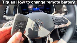 2019 - 2023 Volkswagen Tiguan How to Replace Remote Key Fob Battery